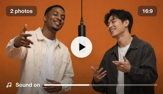 Hotel Lobby AI video with two best friends