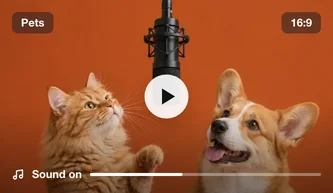 Hotel Lobby AI video with a cat and a corgi