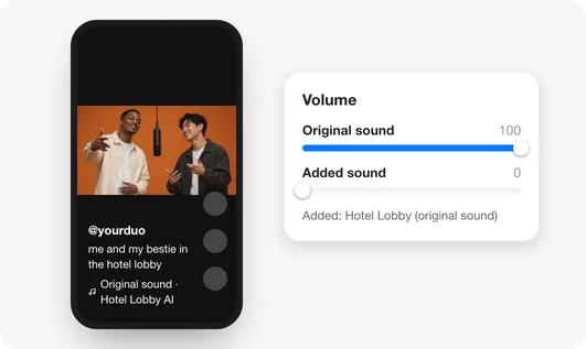 Posting a Hotel Lobby AI video with its original sound
