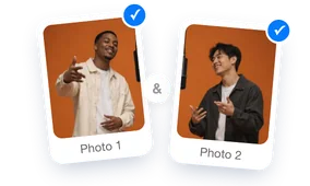 Upload two clear photos for a Hotel Lobby AI video