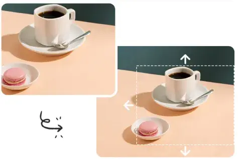 Expand an image to repair defects in the image