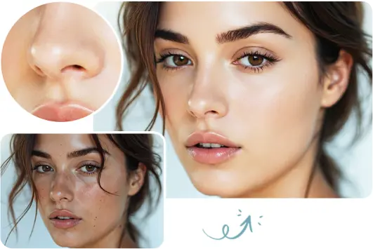 AI Photo Editor Free fixes skin imperfections naturally