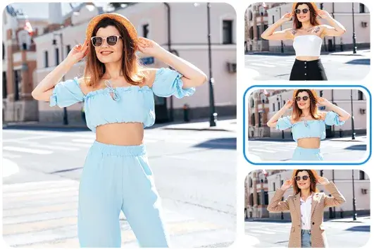 Try on different clothes virtually