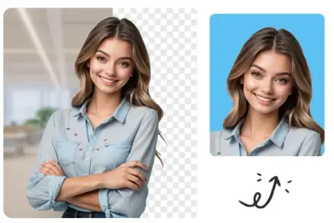 Change the background color of a portrait