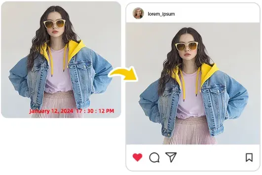 Remove watermark from portrait