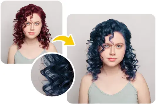 AI Virtual Hair Dyeing