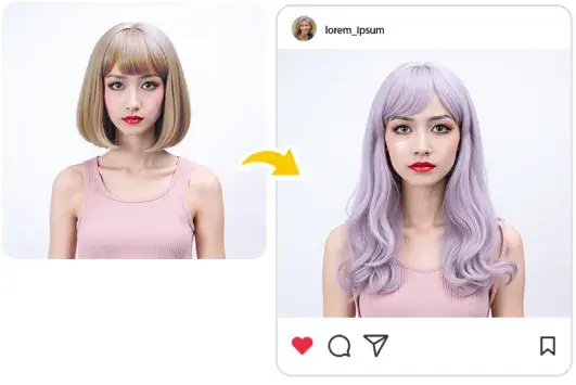 Share your new look on social media