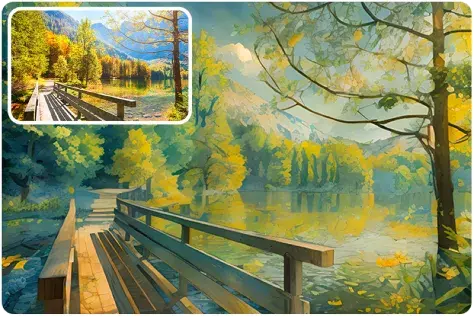 AI watercolor filter