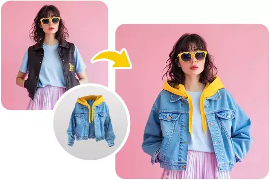 Change the clothes in a photo