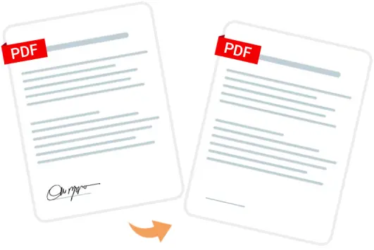 Remove signature from PDF file
