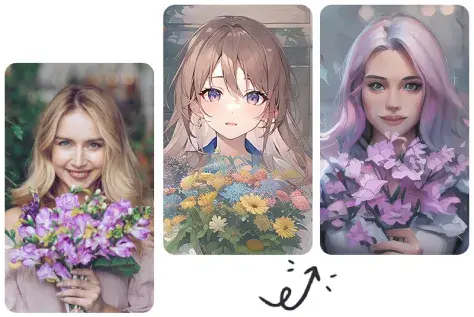 Convert an image into multiple anime styles