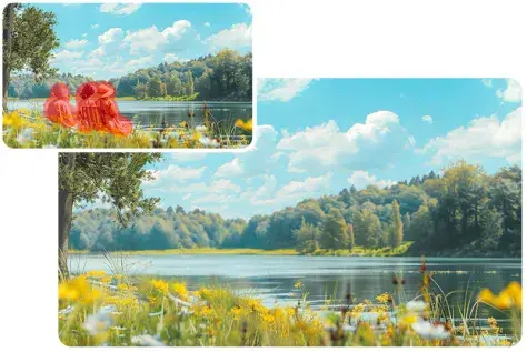 Remove distracting people from landscape photography