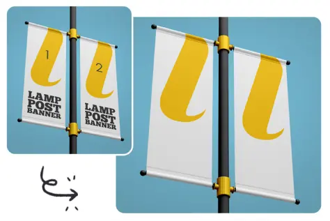 Remove text from a mockup image
