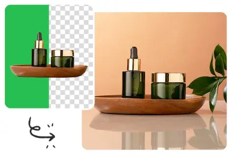 Remove the green background to create a product photo