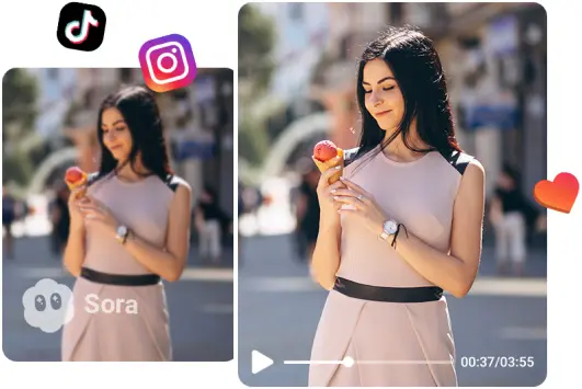 Share videos without watermarks