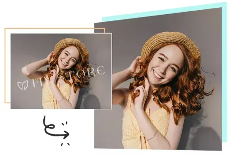 Remove a text watermark from a photo