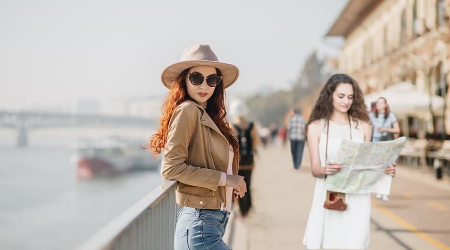 Remove people from a travel photo