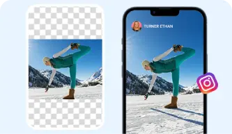 AI image expander for social media