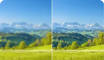 AI photo enhancer for landscape photos