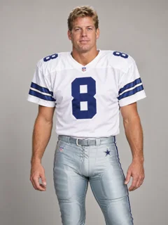 Waist-up reference portrait of Troy Aikman