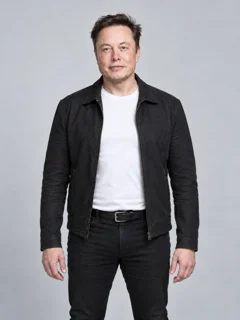Waist-up reference portrait of Elon Musk