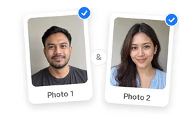 Upload two photos for an AI zombie couple video