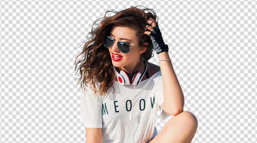 Remove the background of a portrait photo